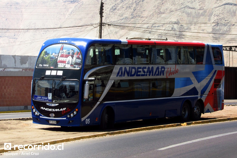 iquique - san pedro de atacama - calama - jujuy - andesmar chile - fxvv59