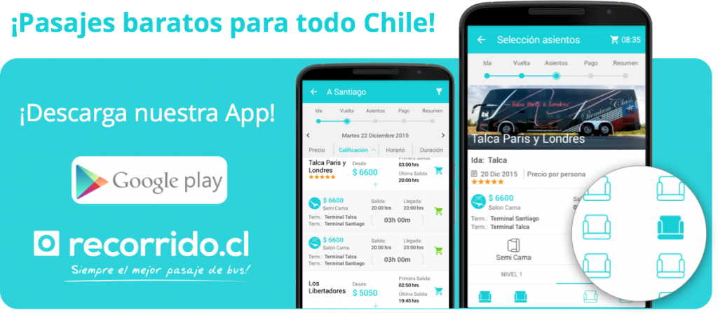 Pasajes de bus baratos a todo Chile