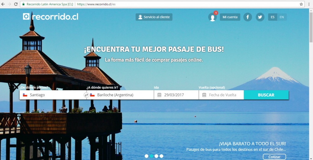Venta de pasajes online con www.recorrido.cl