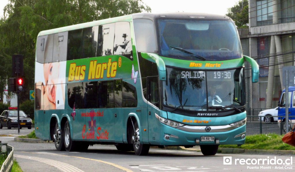 Bus Norte, servicio Cama Suite llegando a Puerto Montt